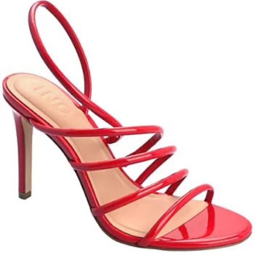 Beautiful Red Patent Strappy High Heel Sandals for Women by Inc. Int. Concept.